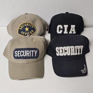 Security Officer and CIA Lot of 4 Hats
